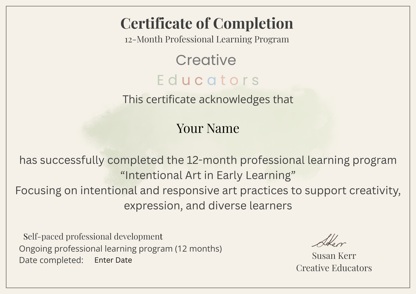 12 Month Art Exploration Program