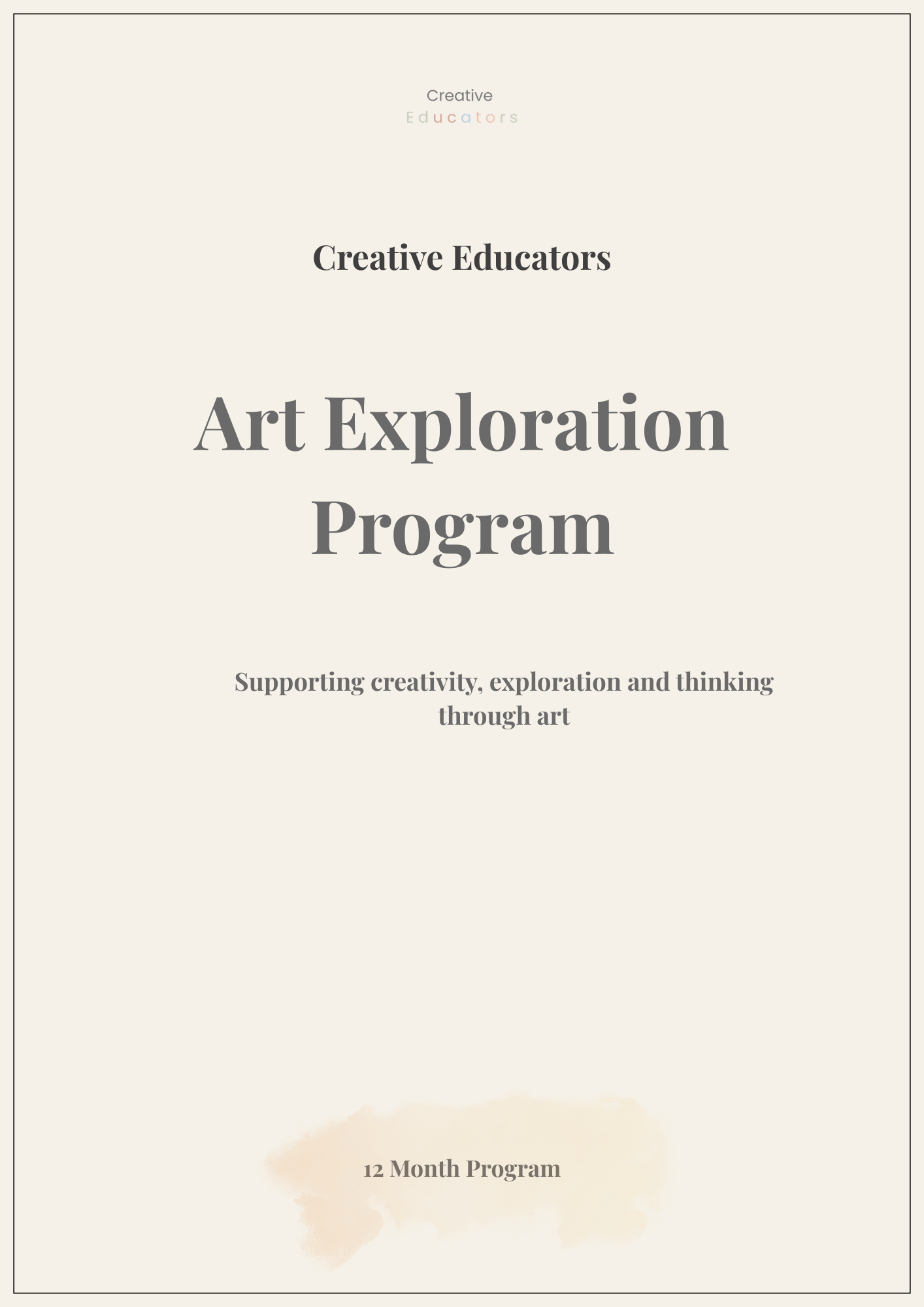 12 Month Art Exploration Program